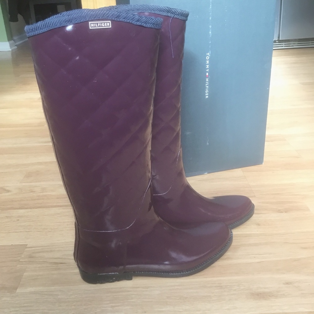 Tommy Hilfiger Purple Rainboots